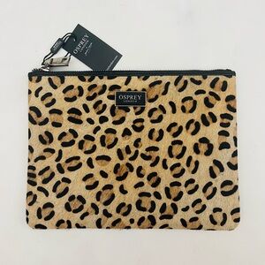 Osprey London leopard Olivia large zip pouch